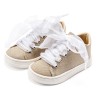 BabyWalker Βαπτιστικά παπούτσια Sneaker από μεταλιζέ ύφασμα Πλατίνα BW.4864